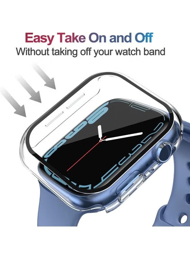 Case for Apple Watch SE 3 (2025)/ SE 2/ SE 44mm case with Tempered Film Screen Protector, Full Protective Hard PC Bumper Touch Sensitive HD Screen Cover(44mm, Clear) - Image 4